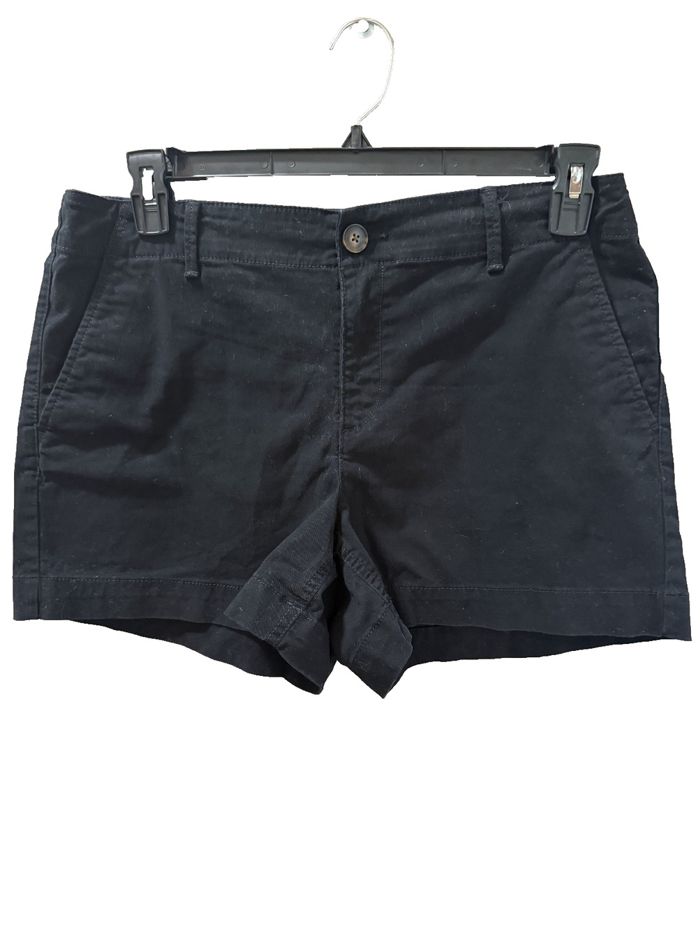 LOFT The Monroe 4" Chino Shorts Womens Size 10 Black Twill Closet staple